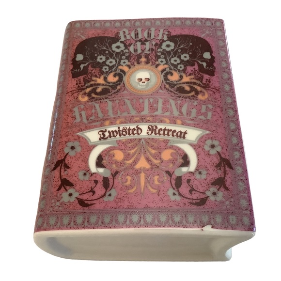 Ceramic Book Pot Pink Book of Hauntings Twisted Retreat book Box NEW - Picture 8 of 9